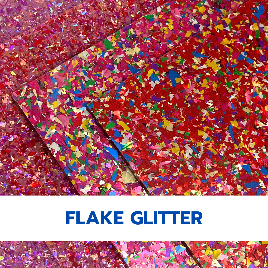 Chunky Flake Glitter Cast Acrylic Sheets | 1/8" | 20" X 40"