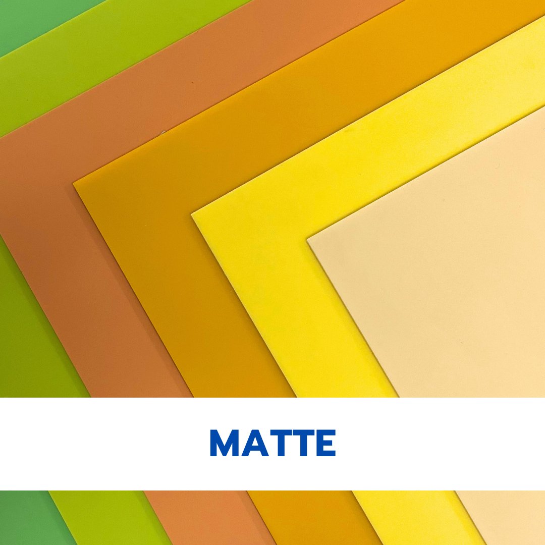 Double Sided Matte Cast Acrylic Sheets | 1/8" | 48" X 96"